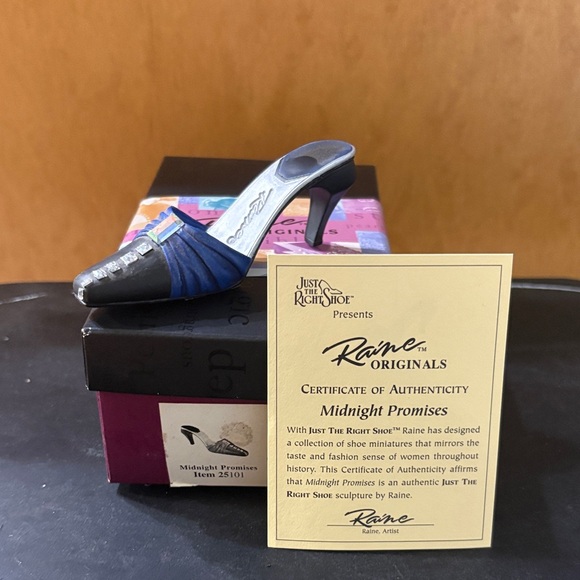 Just The Right Shoe Midnight Promises Heels - Black and Blue - Picture 2 of 5